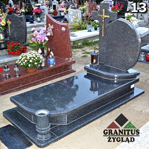 nagrobek pojedyńczy ciemny